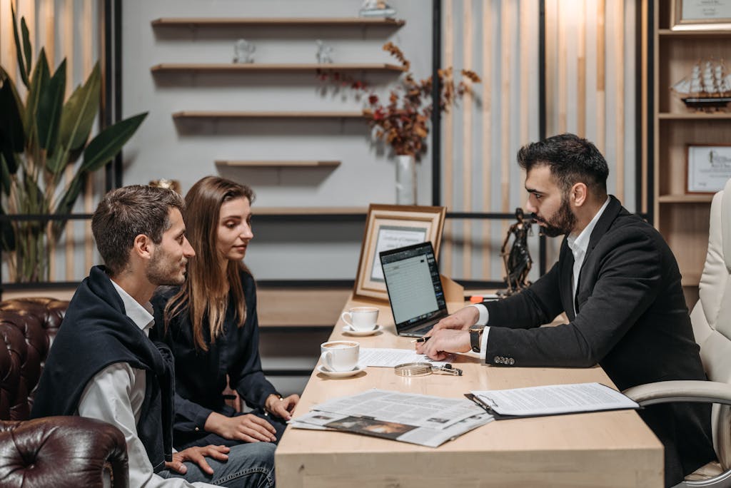 Employee and Clients at Office