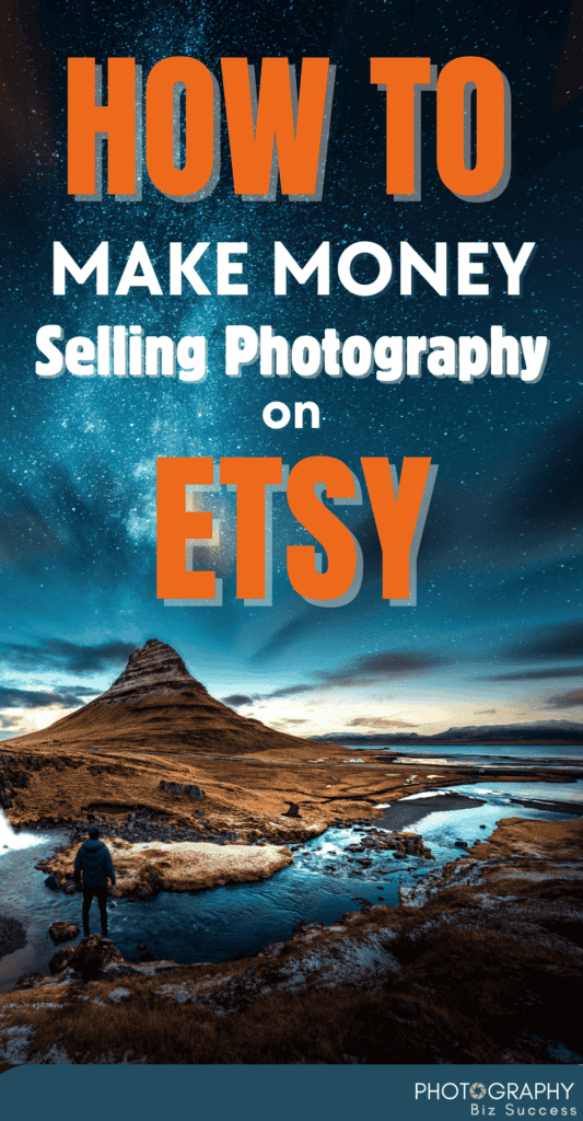 Astro photography images and a text overlay that reads how to make money selling photography on Etsy
