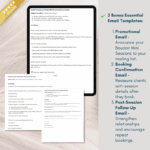 Three bonus boudoir photography email templates for promotion, booking confirmation, and follow-up to boost client experience.