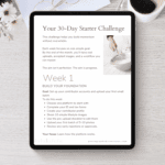 30-day stock photography starter challenge shown on a tablet
