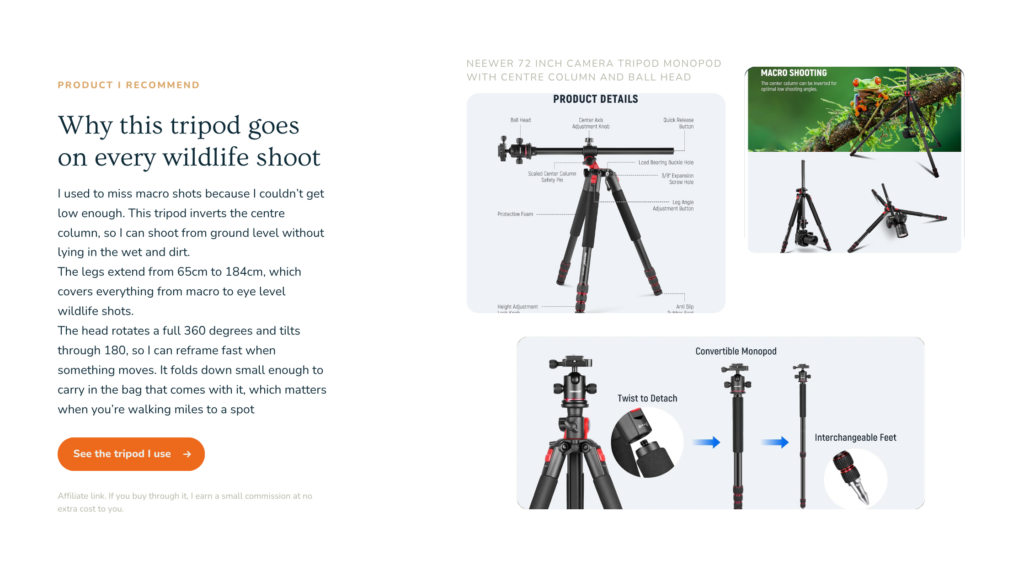 Neewer 72 inch camera tripod monopod with ball head. 